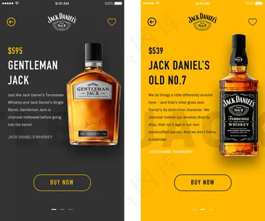 酒类产品卡片界面移动手机APP界面UI