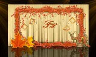 枫叶主题婚礼合影区