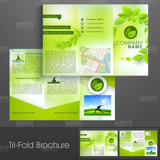 精美三折页设计矢量素材