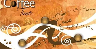 复古风格的咖啡主题背景矢量素材