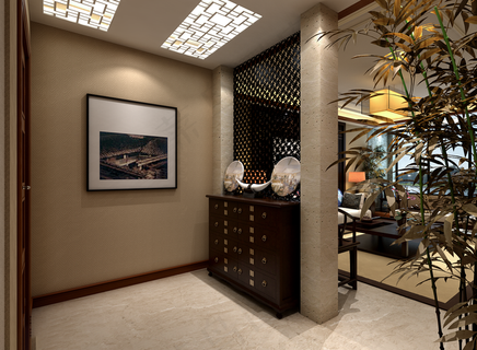 中式风格客厅效果图