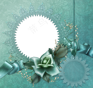 花朵相框背景设计图片