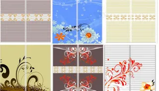 移门图案矢量素材