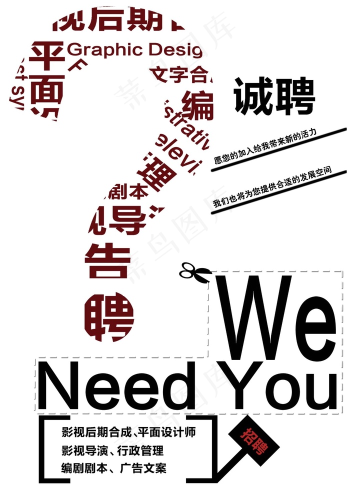 招聘海报(2480X3508(DPI:300))psd模版下载