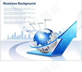 商务科技背景矢量模板