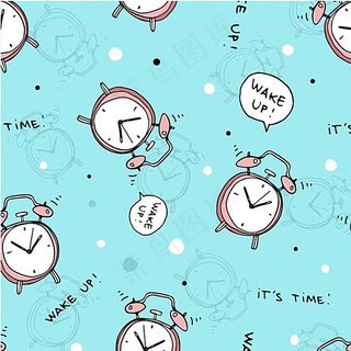 创意闹钟背景矢量图图片