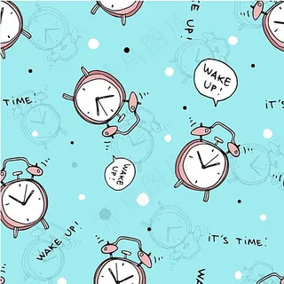 创意闹钟背景矢量图图片