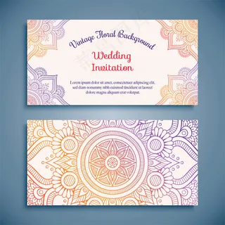 美丽的婚礼邀请卡图片