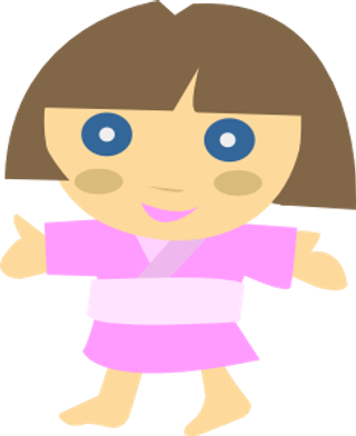 日本人的性格的女孩剪贴画