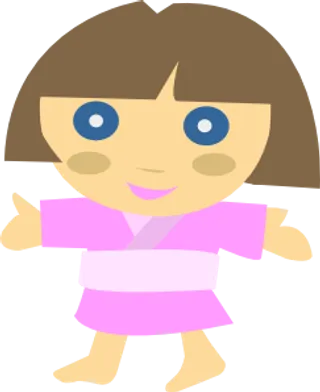 日本人的性格的女孩剪贴画