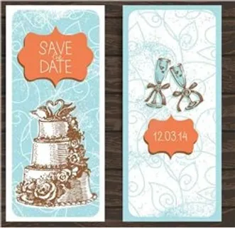 矢量婚礼邀请卡设计