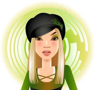 现代时尚潮流女性矢量素材 eps格...