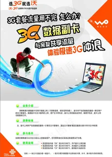 联通3g副卡 体验极速冲浪图片