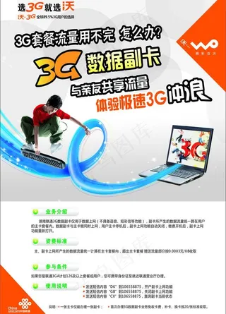 联通3g副卡 体验极速冲浪图片