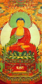 明代本师释迦牟尼佛唐卡图片