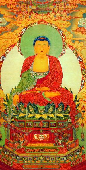 明代本师释迦牟尼佛唐卡图片