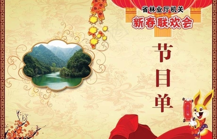 新年节目单图片(3508X2480(DPI:300))psd模版下载