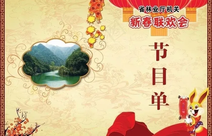 新年节目单图片(3508X2480(DPI:300))psd模版下载