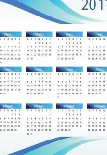 可打印2011年历矢量