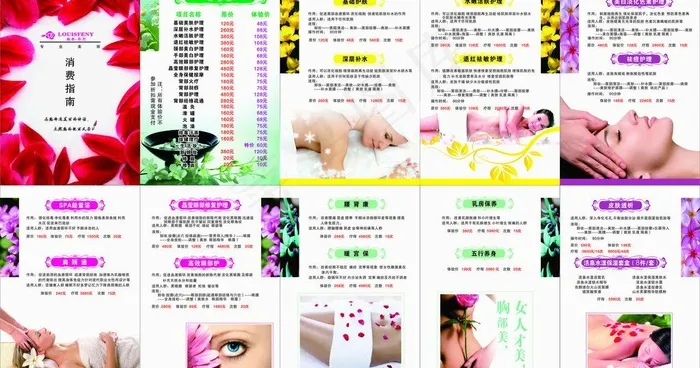 美容宣传册图片cdr矢量模版下载