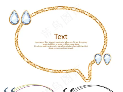 卡通手绘文本对话框eps矢量素材