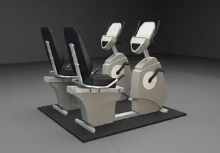 卧式动感单车3D模型