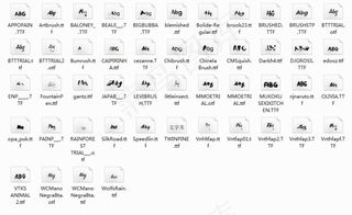 48款英文书法字体打包