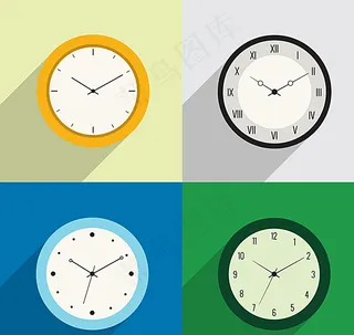 彩色时钟图片