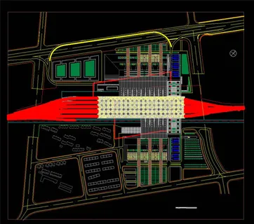 上海火车站南站建筑设计素材cad图...