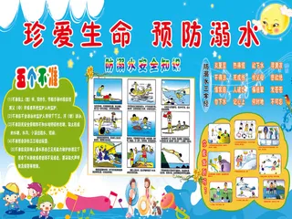 幼儿园防溺水喷绘画