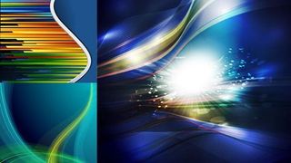 绚丽光影流线背景矢量图 AI