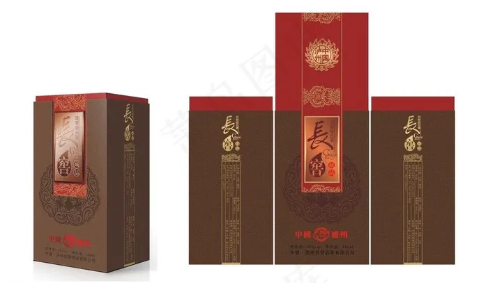 长窖酒包装图片cdr矢量模版下载
