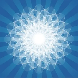 矢量蓝色光晕色彩放射背景