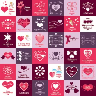 情人节矢量素材03套