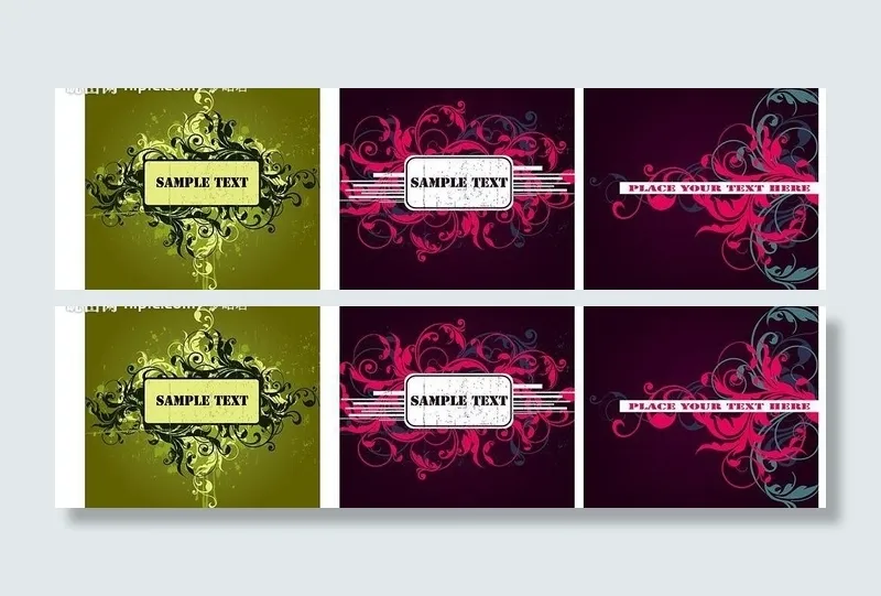 3款欧式实用花纹矢量素材图片eps,ai矢量模版下载