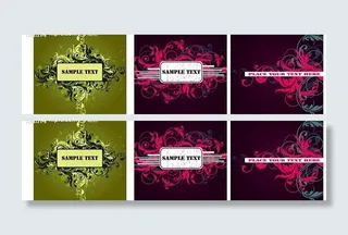 3款欧式实用花纹矢量素材图片