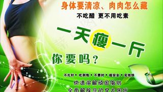 减肥海报（底图为整张位图）图片