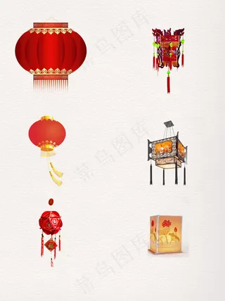 一组古风唯美灯笼素材