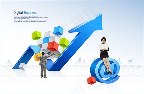 3D箭头商业广告模板