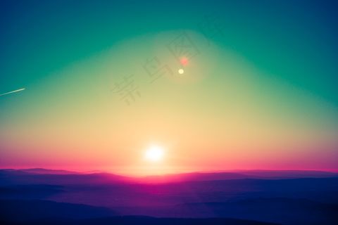 唯美的黄昏景色高清图片