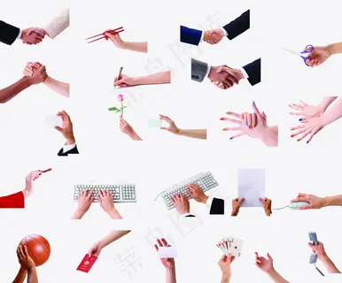 手势psd分层素材