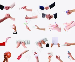 手势psd分层素材