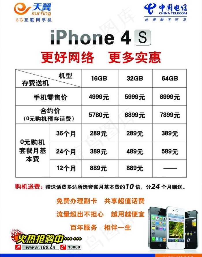 电信版iphone4s海报图片cdr矢量模版下载
