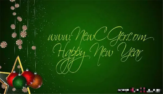 圣诞新年的五角星和雪花的背景AE模...psd模版下载