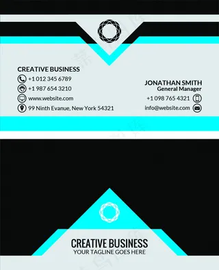 创意几何图案名片设计PSD源文件