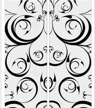 矢量移门花纹图案