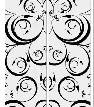 矢量移门花纹图案