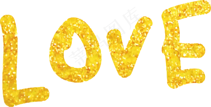 金色艺术love字体素材png(1920X5925(DPI:300))psd模版下载