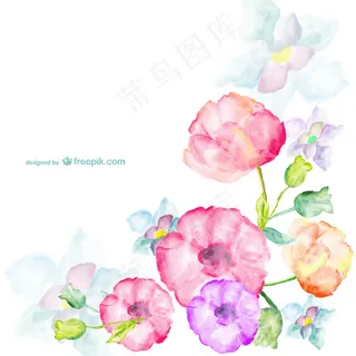 彩绘花纹彩色花纹插画