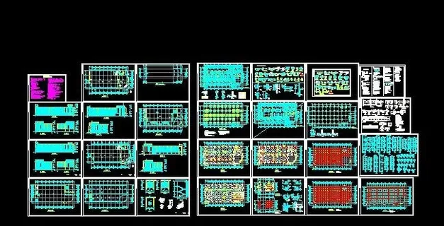框架结构三层办公楼建筑平面图